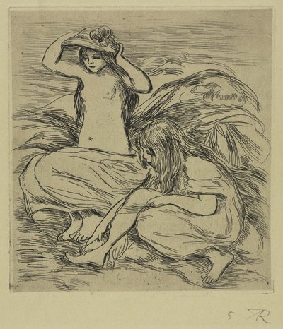 二人の水浴者 作： Pierre-Auguste Renoir