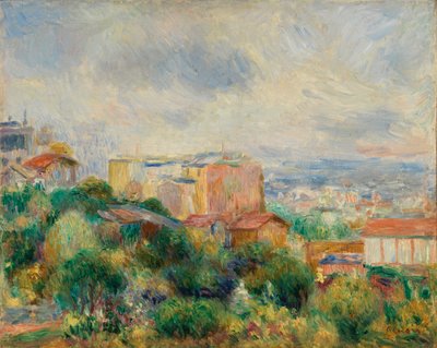 モンマルトルからの眺め (Vue de Montmartre) 作： Pierre-Auguste Renoir