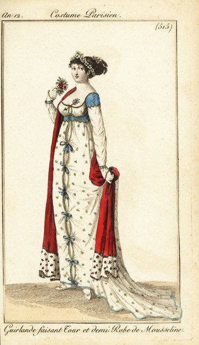 髪を花輪で結んだ女性、パリ 作： Pierre Charles Baquoy