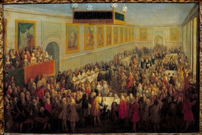 ランスの大司教座聖堂でのルイ15世の聖体拝領 10月25日 作： Pierre Denis Martin