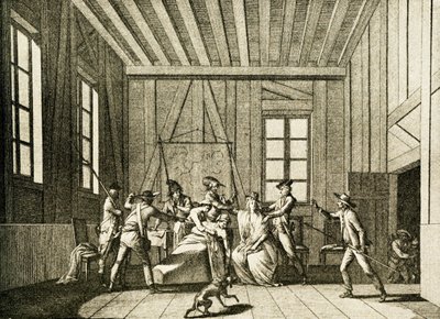 1793 年のジャン ポール マラーの暗殺 (彫刻) 作： Pierre Gabriel Berthault