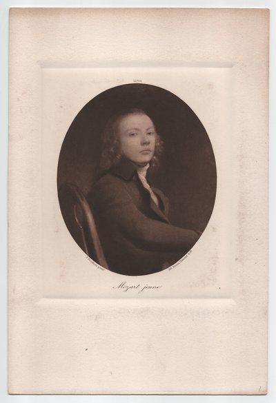 若きモーツァルト（1900年頃、イラスト） 作： Pierre Paul Prud