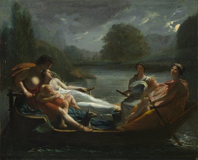幸福の夢、1819年以降（油彩、布地） 作： Pierre Paul Prud