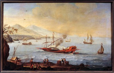 マルセイユ港のガレ場 エコール・ド・ピエール・ピュジェ（1620-1694）の絵 作： Pierre (school of) Puget