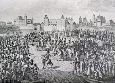 1806年11月28日、ワルシャワへのフランスの意気揚々とした参入 作： Pierre Adrien Le Beau