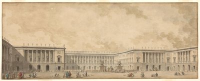 ルイ16世に贈られたベルサイユ宮殿の最初の再建プロジェクト、c。 1785年。 作： Pierre Adrien Paris