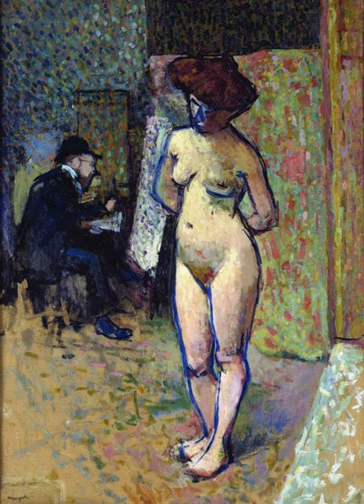 マンギンのアトリエでのマティス、1905年。 作： Albert Marquet