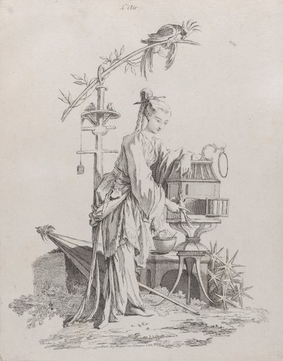 1738-49年の4つの要素からの空気。 作： Pierre Alexandre Aveline
