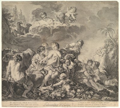 エウロパの昇進dEurope拉致、18世紀。 作： Pierre Alexandre Aveline