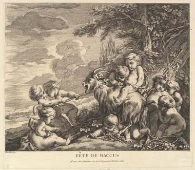 バッカスの饗宴、ca。 1738。 作： Pierre Alexandre Aveline