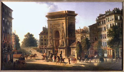 タンプル大通りとサン・ドニ門、パリ、1810年頃（絵画） 作： Pierre Alexandre Pau de Saint Martin