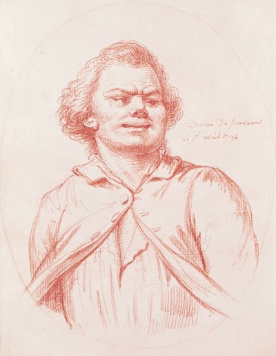 ダントンは1794年に処刑された（紙に赤いチョーク） 作： Pierre Alexandre Wille