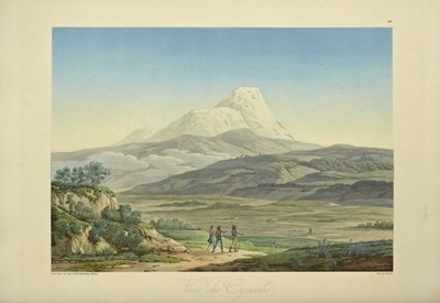 カジャンベの眺め、ブーケの彫刻、アレクサンダー・フォン・フンボルトとアイム・ボンプランの「Vues des Cordillères et Monumens des Peuples Indigènes de l