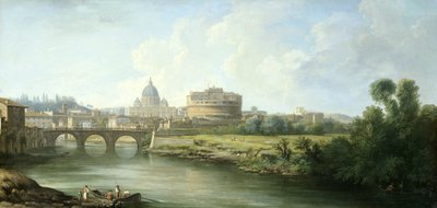 ローマのサンタンジェロ城の眺め 作： Pierre Antoine Demachy (attributed to)