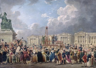 処刑、革命広場、1793年8月から1794年6月 作： Pierre Antoine Demachy