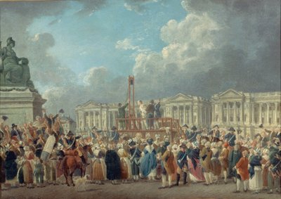 革命広場での処刑、c。 1793年。 作： Pierre Antoine Demachy