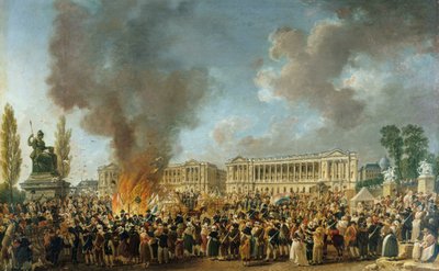 1793 年 8 月 10 日の統一と不可分の祭典。 作： Pierre Antoine Demachy