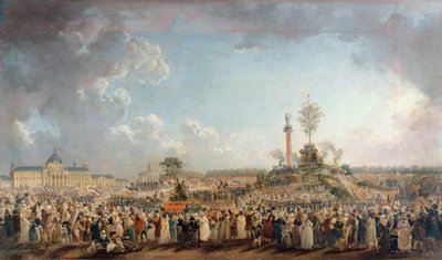1794 年 6 月 8 日、火星のフィールドでの至高の存在の祭典。 作： Pierre Antoine Demachy