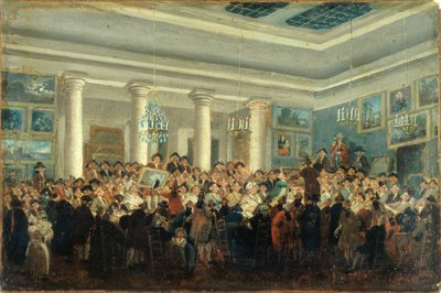 絵画の公売 c. 1785年。 作： Pierre Antoine Demachy