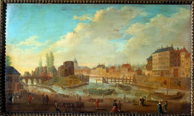 ルヴィエ島とサン・ルイ島の岬の眺め サン・ポール港の眺め ピエール・デマシー（1723-1807）による絵画 1780年 日。0.32x0.53 m パリ、カルナヴァレ美術館 作： Pierre Antoine Demachy