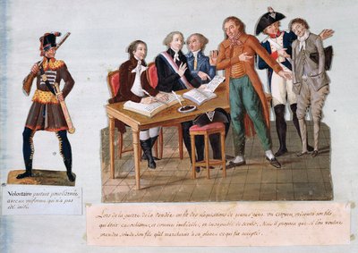 ヴァンデ戦争（1792年〜1793年）のために軍隊に登録しに行く志願者たち（紙にガッシュ 作： Pierre Antoine Lesueur