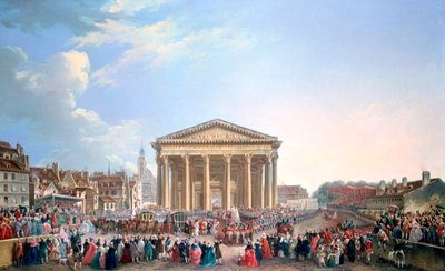 聖ジュヌヴィエーヴの新教会での式典、1765 作： Pierre Antoine de Machy