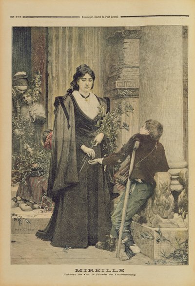 ミレイユ、「ルプチジャーナル」のイラスト入りサプリメントから、1893年11月18日（カラーリソ） 作： Pierre Auguste Cot