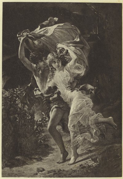ピエールオーギュストコットによる嵐（グラビア） 作： Pierre Auguste Cot