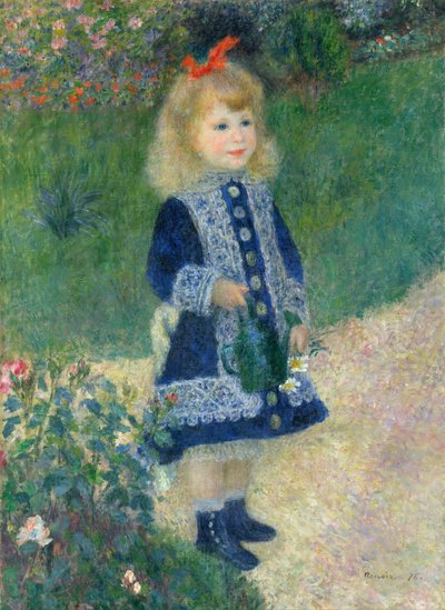 じょうろを持った少女 作： Pierre Auguste Renoir