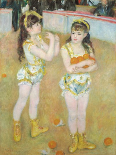 シルク・フェルナンドのアクロバット（フランシスカとアンジェリーナ・ワルテンベルグ） 作： Pierre Auguste Renoir