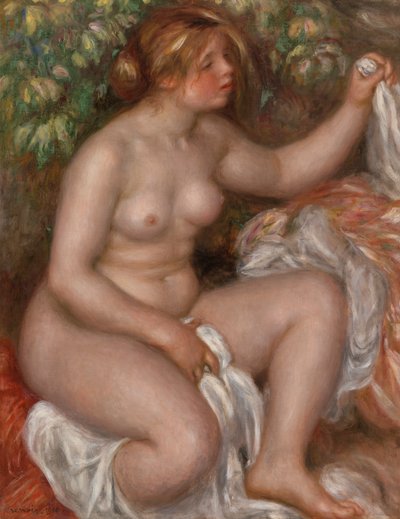 お風呂の後 作： Pierre Auguste Renoir