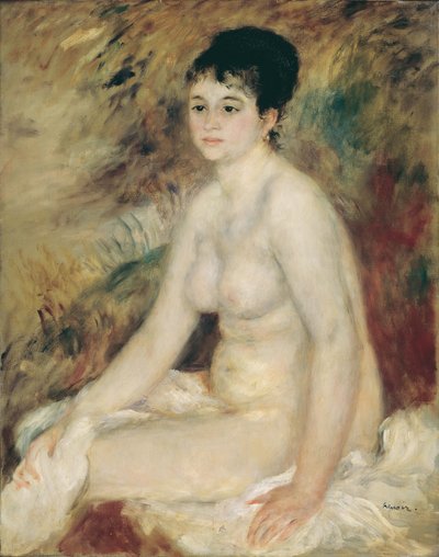 入浴後、1876年。 作： Pierre Auguste Renoir