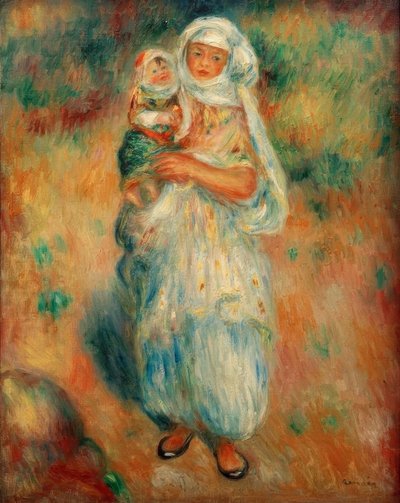 子供とアルジェリア人 作： Pierre Auguste Renoir