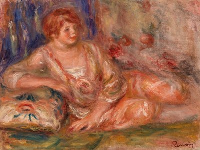 ピンクのアンドレ、リクライニング 作： Pierre Auguste Renoir