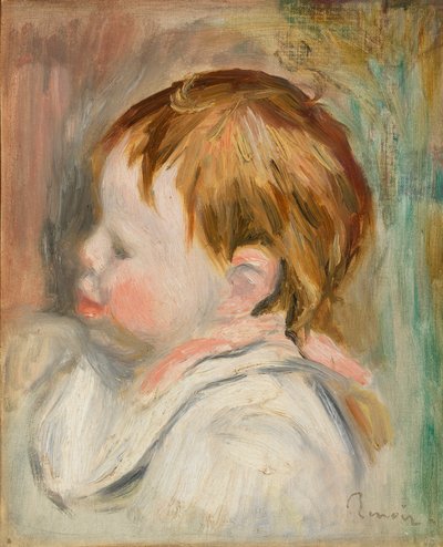 赤ちゃんの頭（子供の頭、左横顔） 作： Pierre Auguste Renoir