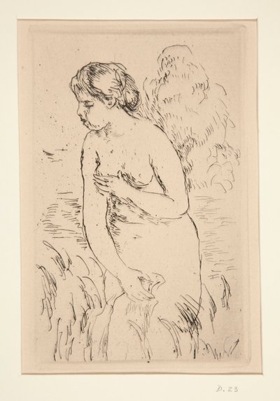ベニューズデビュー、? mi-jambes (立っている入浴者、膝まで) 作： Pierre Auguste Renoir