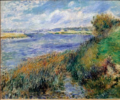 シャンプロゼーのセーヌ川の岸辺 作： Pierre Auguste Renoir