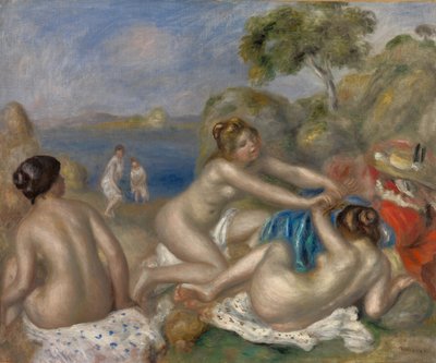 カニと遊ぶ入浴者、1897年頃（布に油彩） 作： Pierre Auguste Renoir