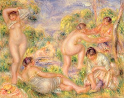 入浴グループ 作： Pierre Auguste Renoir