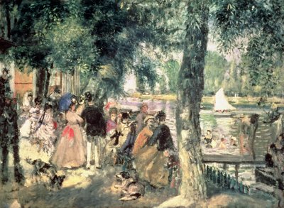 セーヌ川での入浴、またはLa Grenouillere、1869年頃（キャンバスに油彩） 作： Pierre Auguste Renoir