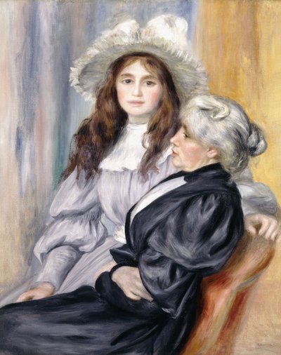 ベルトモリゾと娘、ジュリーマネ、1894 作： Pierre Auguste Renoir