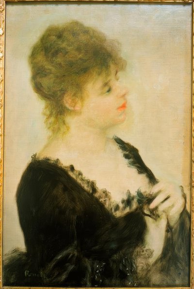 若い女性の肖像画 作： Pierre Auguste Renoir