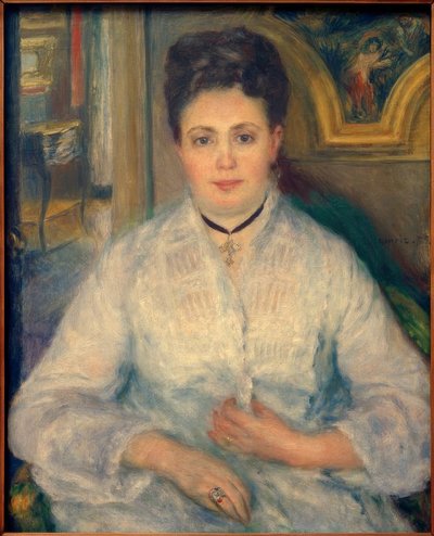 マダムビクターショケの肖像 作： Pierre Auguste Renoir