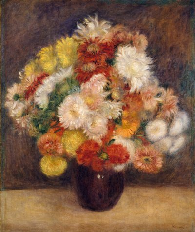 菊の花束、1881 作： Pierre Auguste Renoir