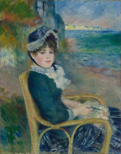 海岸沿い、1883年。 作： Pierre Auguste Renoir