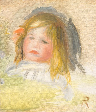 金髪の子供、1895年1900年。 作： Pierre Auguste Renoir