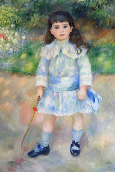 「鞭を持つ子供」、1885 作： Pierre Auguste Renoir