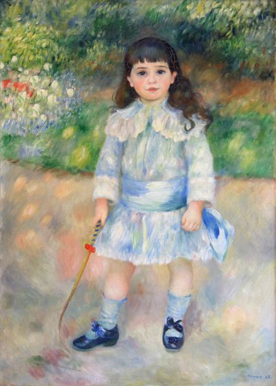 「鞭を持つ子供」、1885 作： Pierre Auguste Renoir