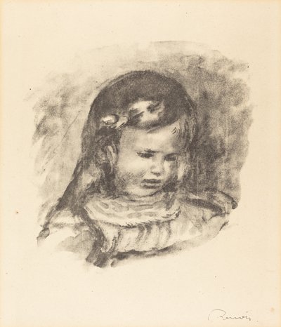頭を下げたクロード・ルノワール、1900年代。 作： Pierre Auguste Renoir