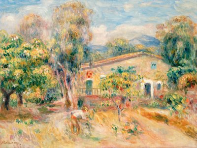 コレットファームハウス、カーニュ、1910 作： Pierre Auguste Renoir